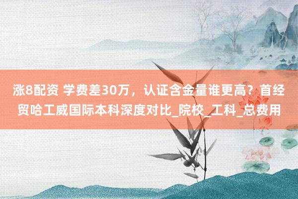 涨8配资 学费差30万，认证含金量谁更高？首经贸哈工威国际本科深度对比_院校_工科_总费用
