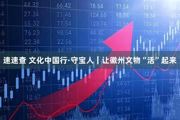 速速查 文化中国行·守宝人｜让徽州文物“活”起来