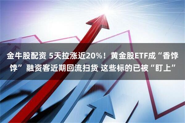 金牛股配资 5天拉涨近20%！黄金股ETF成“香饽饽” 融资客近期回流扫货 这些标的已被“盯上”