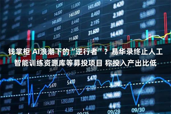 钱掌柜 AI浪潮下的“逆行者”？易华录终止人工智能训练资源库等募投项目 称投入产出比低