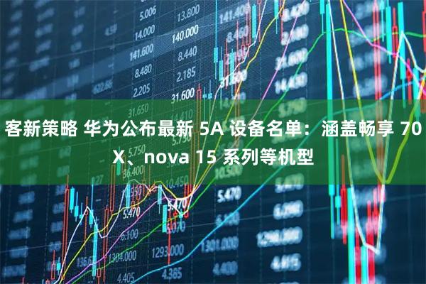 客新策略 华为公布最新 5A 设备名单：涵盖畅享 70X、nova 15 系列等机型